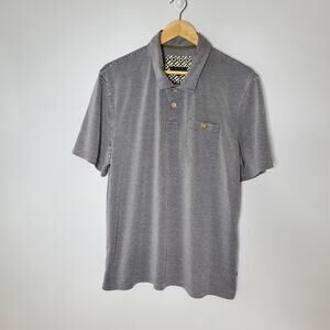 Ted Baker grey knit polo shirt in XXL Great condition